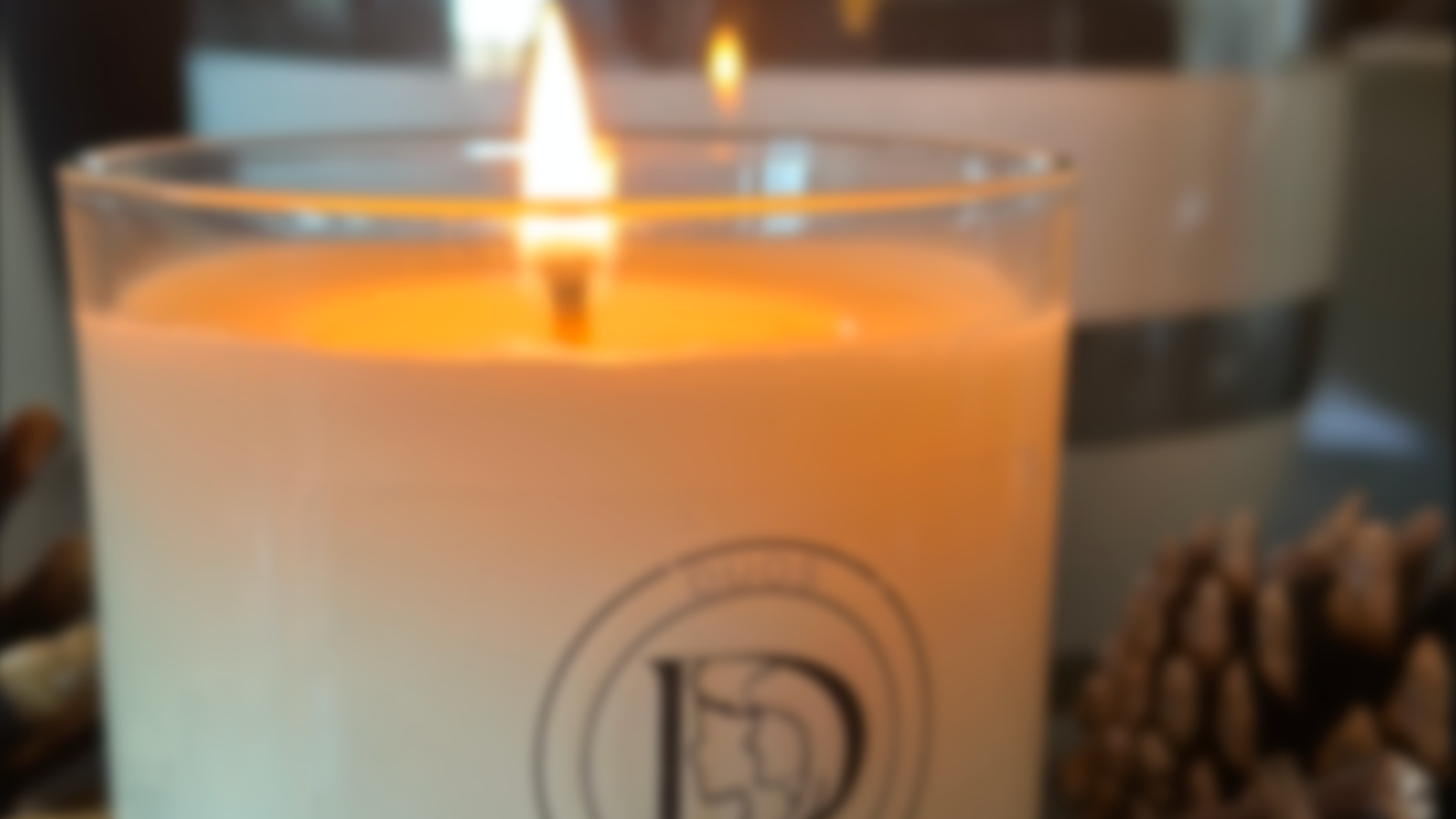 Wax candle blurred out